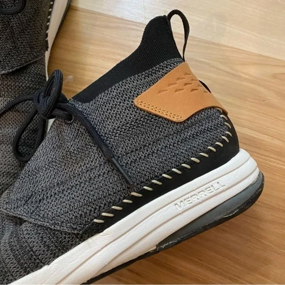 Merrell Black Knit Gridway Mid Shoes Women’s 9.5 - Picture 3 of 8